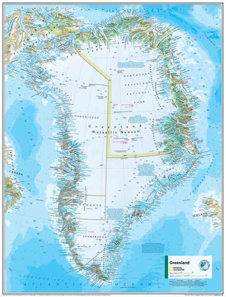 Greenland Wall Map – National Geographic | Mapworld