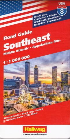 Southeast USA Hallwag Map