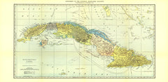 Cuba - Published 1906 wall map – National Geographic | Mapworld