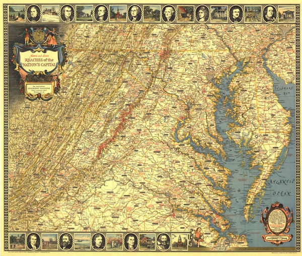 Historic and Scenic Reaches of the Nations Capital - Published 1938 by National Geographic — historic National Geographic ...