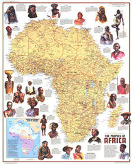 Peoples of Africa - Published 1971 wall map – National Geographic | Mapworld