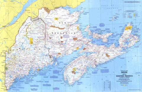 Close-up USA, Maine - Published 1975 by National Geographic — historic National Geographic map print