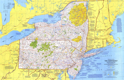 Close-up USA, Northeast - Published 1978 by National Geographic — historic National Geographic map print