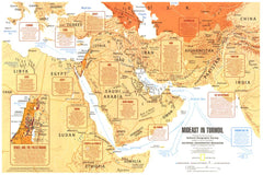 Mideast in Turmoil - Published 1980 by National Geographic — historic National Geographic map print