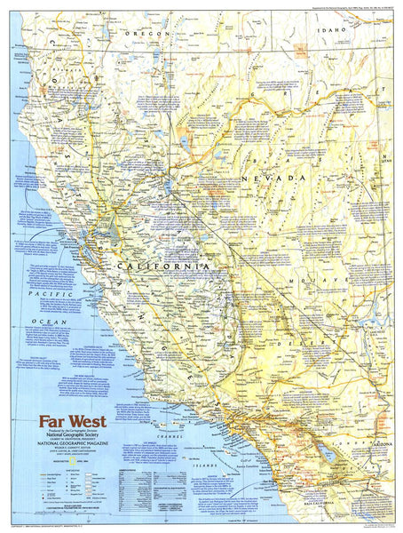 Making of America, Far West - Published 1984 by National Geographic — historic National Geographic map print