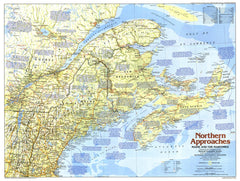 Northern Approaches: Maine to the Maritimes - Published 1985 by National Geographic — historic National Geographic map print