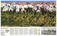 High Himalaya - Published 1988 wall map – National Geographic | Mapworld