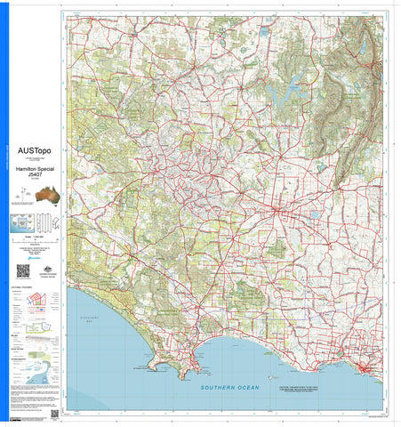 Hamilton Special J5407 AUSTopo 1:250,000 Map