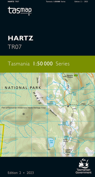 Hartz 1:50,000 Topographic Map – Tasmania