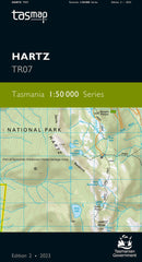 Hartz 1:50,000 Topographic Map – Tasmania