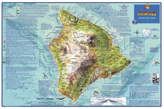 Hawaii Big Island Wall Map by Franko