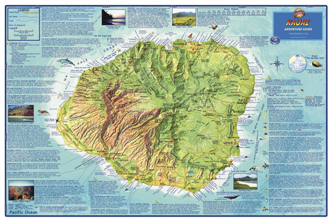 Hawaii Kauai Wall Map by Franko — wall map