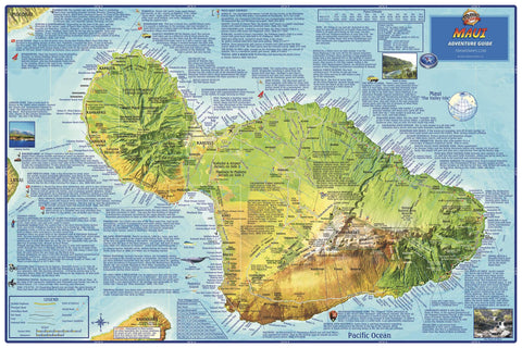 Hawaii Maui Wall Map by Franko | Mapworld