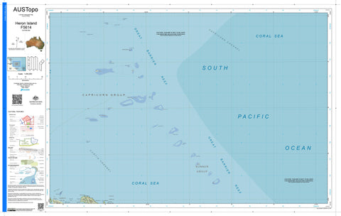 Heron Island F5614 AUSTopo 1:250,000 Map