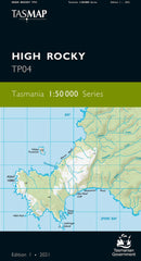 High Rocky 1:50,000 Topographic Map – Tasmania