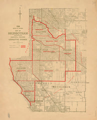 Melbourne West Electoral Map, Victoria (1939) — map