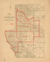 Higinbotham Electoral Map, Victoria (1939) — map