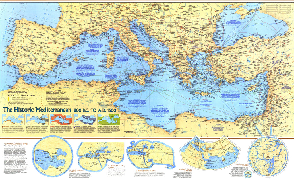 Historic Mediterranean – National Geographic | Mapworld
