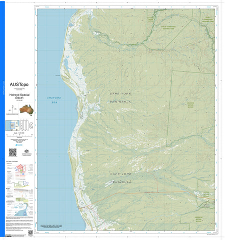 Holroyd Special D5411 AUSTopo 1:250,000 Map