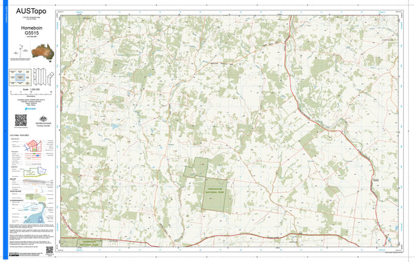 Homeboin G5515 AUSTopo 1:250,000 Map