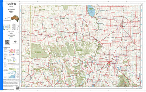 Horsham J5403 AUSTopo 1:250,000 Map
