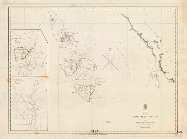 Houtman Abrolhos Islands Chart 1845