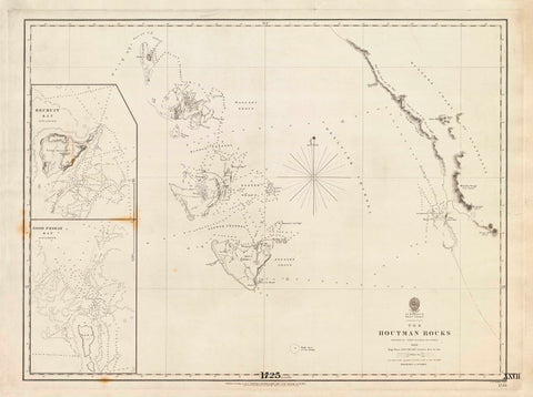Houtman Abrolhos Islands Chart 1845