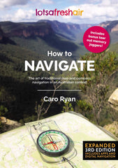 Book cover of 'How to Navigate' by Caro Ryan with a compass and scenic background.