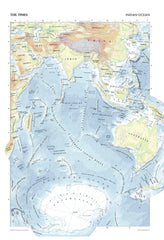 Indian Ocean Wall Map the Times 1000mm x 700mm