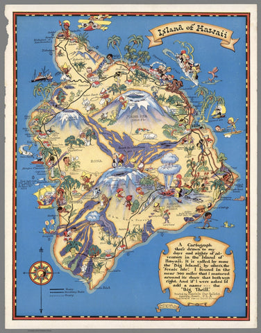 Hawaii Pictorial Wall Map