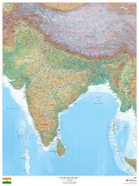 India Wall Supermap – MapSherpa | Mapworld
