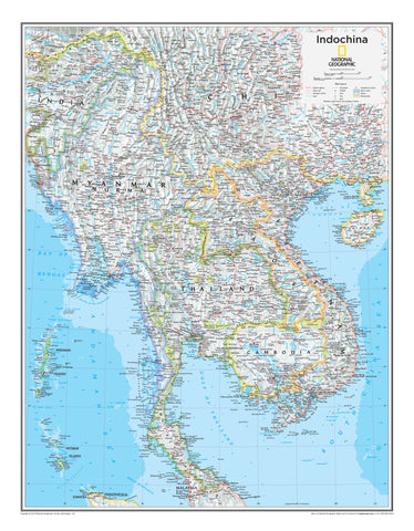 Map of Indochina with labeled countries and regions.