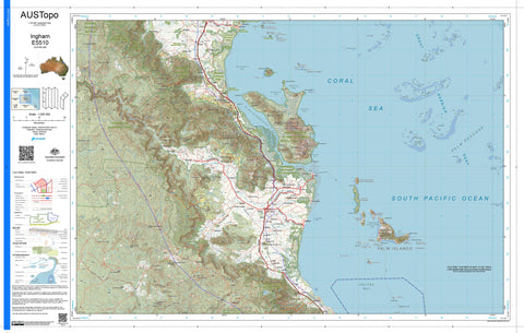 Ingham E5510 AUSTopo 1:250,000 Map