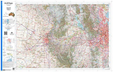 Ipswich G5614 AUSTopo 1:250,000 Map