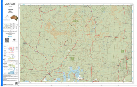 Ivanhoe I5501 AUSTopo 1:250,000 Map