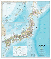 Map of Japan with National Geographic branding