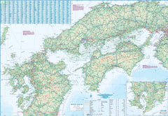 Japan South Railway & Road ITMB Map – detail view – ITM | Mapworld