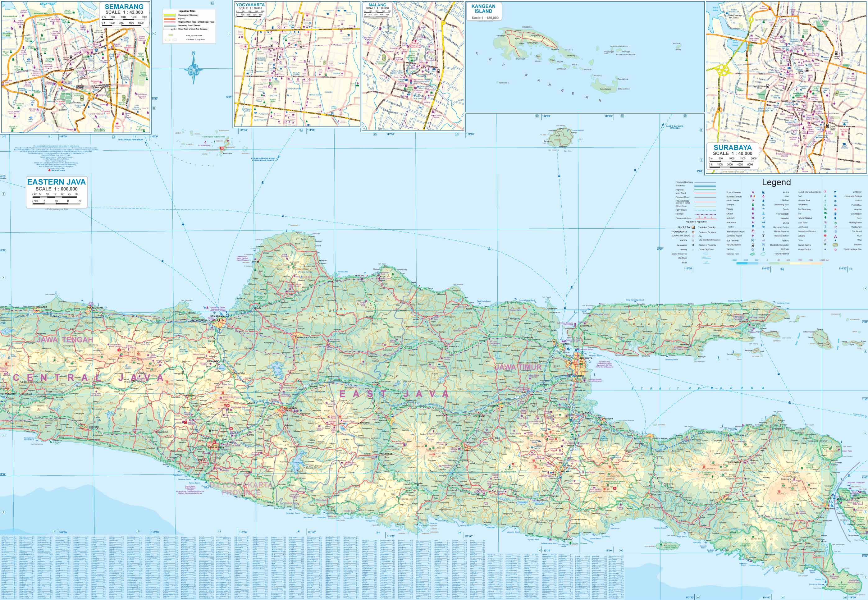 Indonesia Java Map – ITM | Mapworld