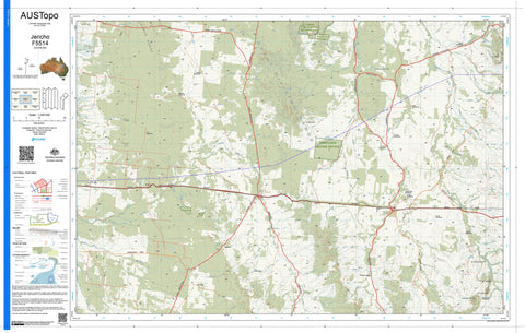 Jericho F5514 AUSTopo 1:250,000 Map