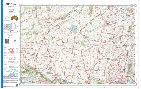Jerilderie I5514 AUSTopo 1:250,000 Map
