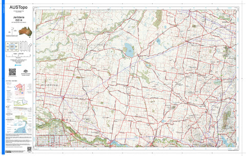 Jerilderie I5514 AUSTopo 1:250,000 Map