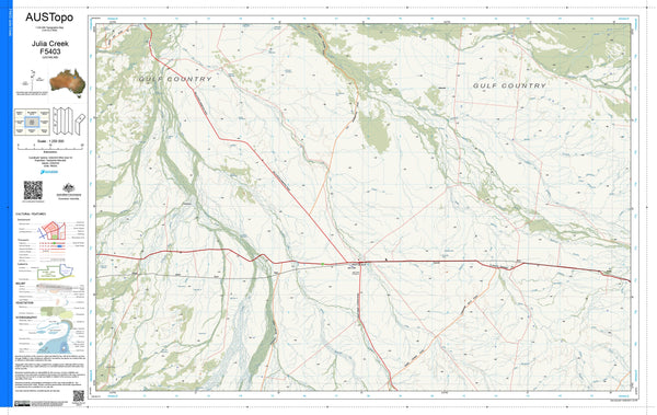 Julia Creek F5403 AUSTopo 1:250,000 Map