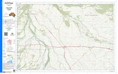 Julia Creek F5403 AUSTopo 1:250,000 Map