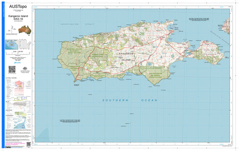 Kangaroo Island Special I5316 AUSTopo 1:250,000 Map
