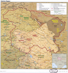Ladakh Wall Map — wall map