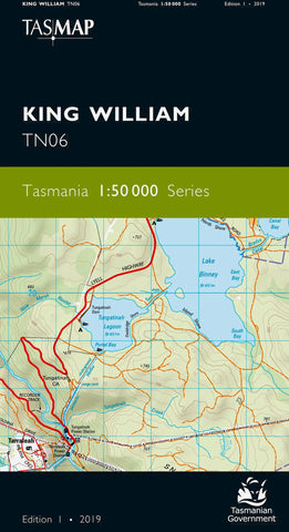 King William 1:50,000 Topographic Map – Tasmania