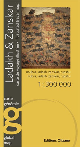 Ladakh & Zanskar Olizane Specialist Folded Map — folded travel map