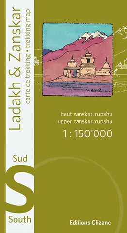 Ladakh & Zanskar South Olizane Specialist Folded Map — folded travel map