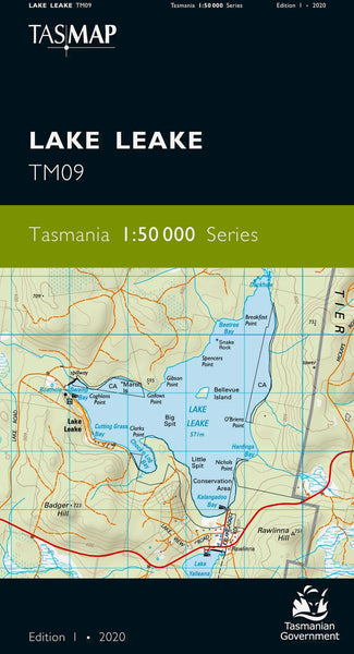 Lake Leake 1:50,000 Topographic Map – Tasmania