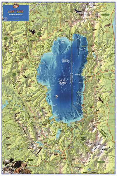 Lake Tahoe Wall Map by Franko — wall map